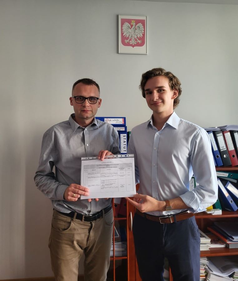 Samorząd Uczniowski na spotkaniu z Dyrektorem