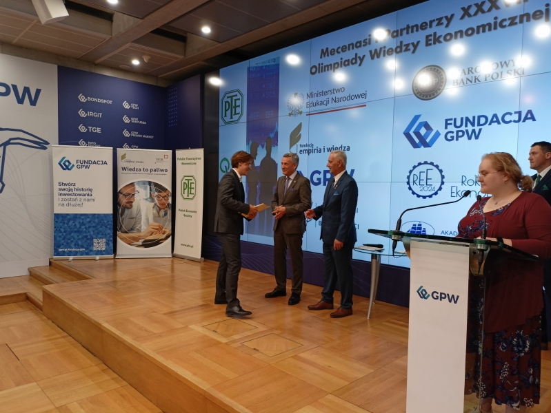 Gala Laureatów XXXVII Olimpiady Wiedzy Ekonomicznej