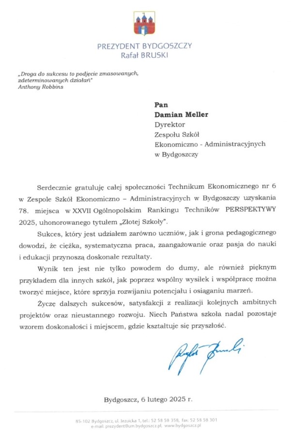 Uroczyste wręczenie nagród "Złotym Szkołom"